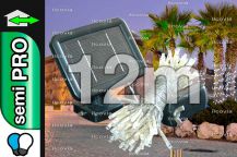 Guirlande solaire led blanc/bleu 12m(sans transf) semi pro