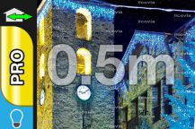 Kit rideau stalactite led bleu 0.5x10m