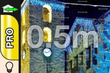 Kit rideau stalactite led blanc chaud dorado 0.5x5m