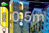 Kit rideau stalactite led blanc chaud dorado 0.5x20m